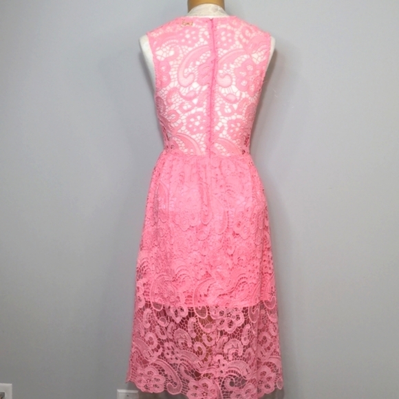Yumi Kim Summer Heartbeat Orchid Pink Lace Crochet Sleeveless High Low V Neck - Picture 13 of 15
